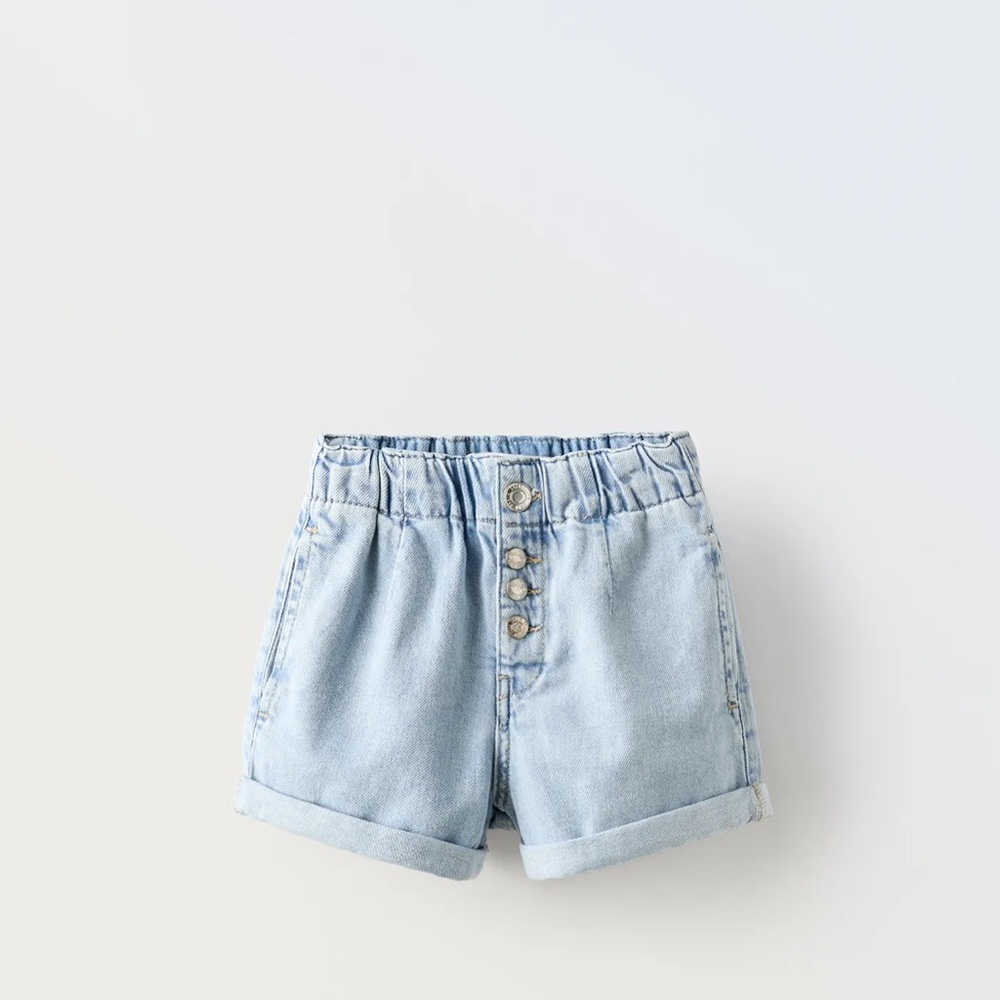 Zara girls Elasticised Denim Shorts